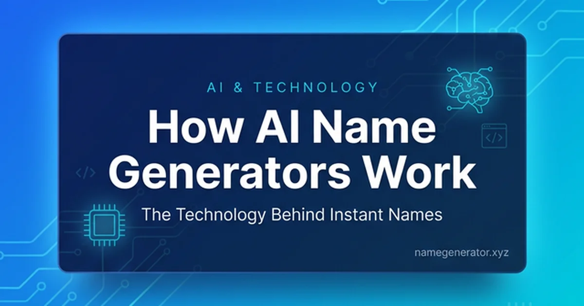 Featured image for How AI Name Generators Work: The Tech Behind the Magic