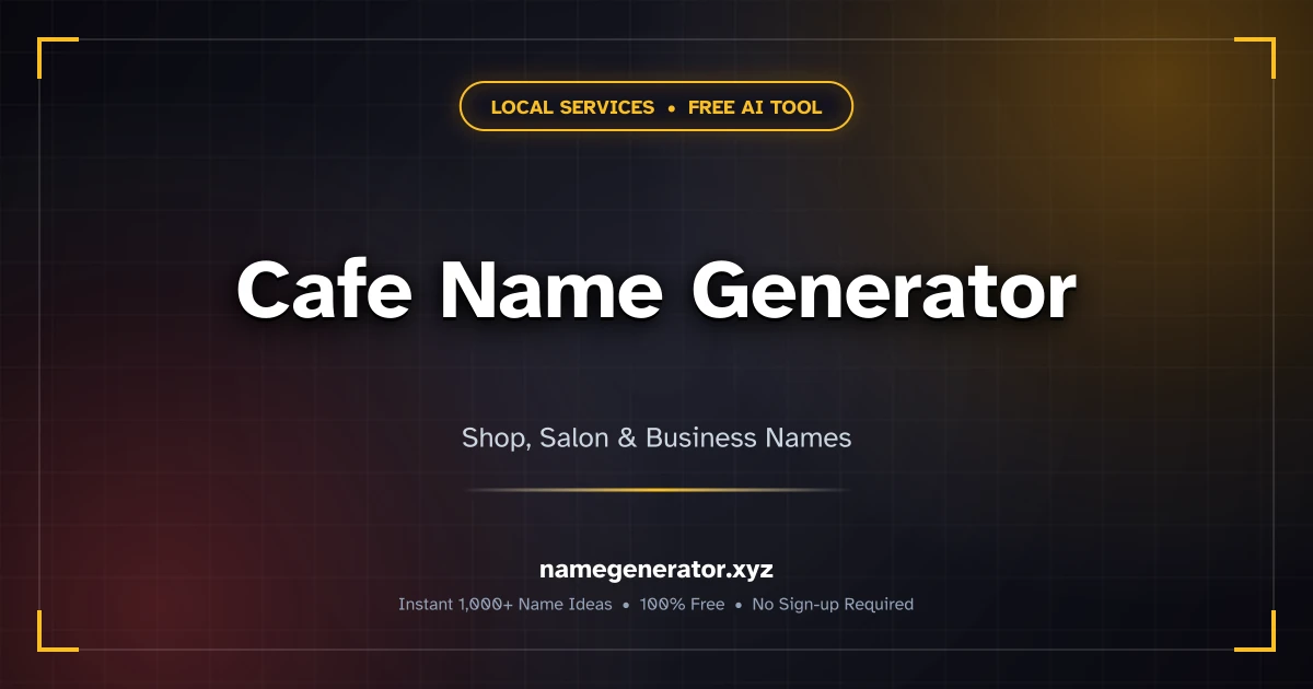 Cafe Name Generator - Cozy, Modern & Vintage Ideas [2026]