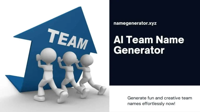 AI Team Name Generator for fantasy league, football, cricket, football, gaming and more.