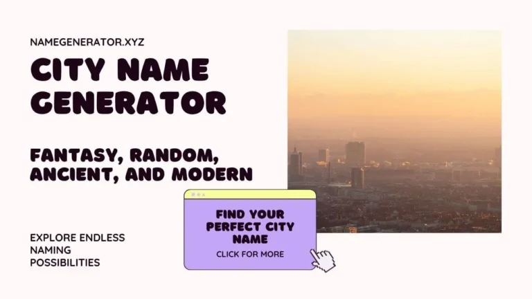 City Name Generator Fantasy, Random, Ancient, and Modern