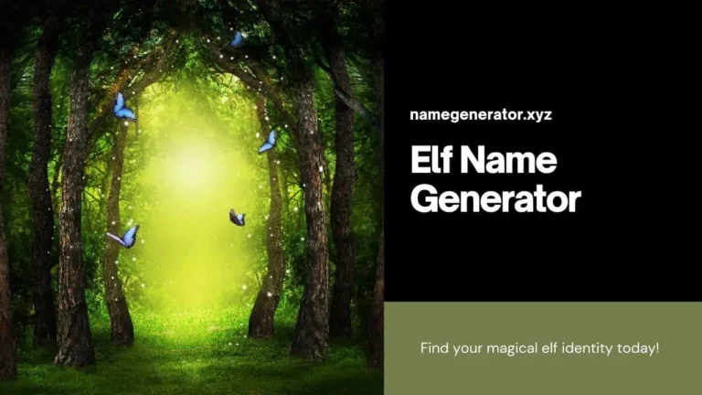 Elf Name Generator - DND Elvish Names