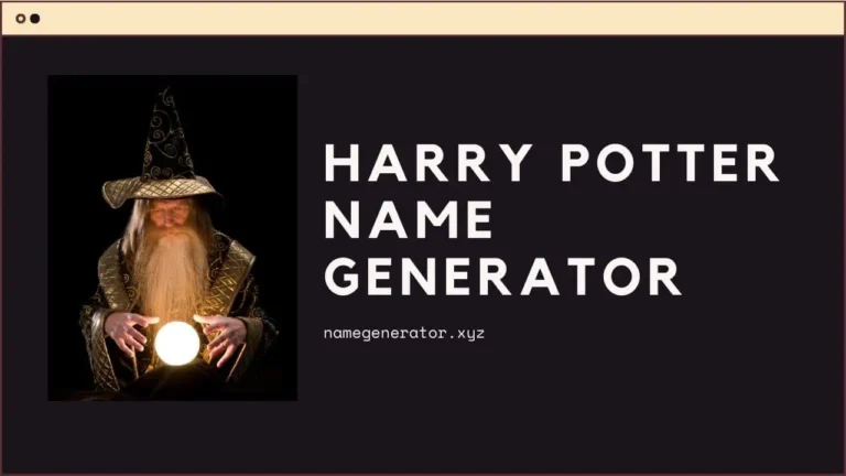 Harry Potter Name Generator