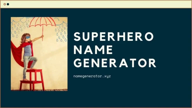 Superhero Name Generator